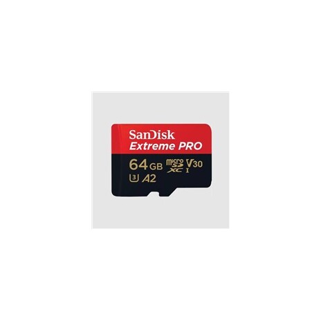 SanDisk micro SDXC karta 64GB Extreme PRO (200 MB/s Class 10, UHS-I U3 V30) + adaptér