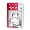 Axagon BUCM-AM15AB, HQ kabel USB-C <-> USB-A, 1.5m, USB 2.0, 3A, ALU, oplet, černý