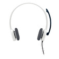 Logitech Stereo Headset H150 Coconut - náhlavní sluchátka, 2x 3.5mm jack, bílá, mikrofon, regulace hlasitosti na kabelu