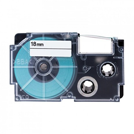 PRINTLINE kompatibilní páska s Casio XR-18WE1 18mm, 8m, černý tisk/bílý podklad