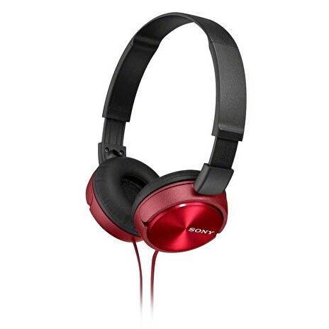 SONY sluchátka náhlavní MDRZX310R/ drátová/ 3,5mm jack/ citlivost 98 dB/mW/ červená
