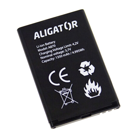 Aligator baterie A800/A850/A870/D920, Li-Ion 1450 mAh, originální