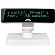 Virtuos VFD zákaznický displej Virtuos FV-2030B 2x20 9mm, USB, bílý