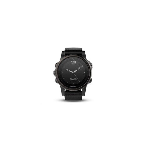 GARMIN GPS chytré hodinky fenix5S Sapphire Gray Optic, Black band