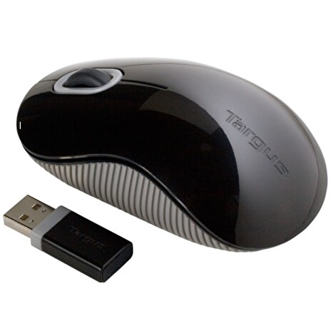 Targus - Myš - pravák a levák - optický - bezdrátový - 2.4 GHz - bezdrátový přijímač USB - černá
