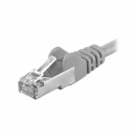 PremiumCord - Patch kabel - RJ-45 (M) do RJ-45 (M) - 3 m - FTP - CAT 6 - bootovaný, provedení bez hrbolků - šedá