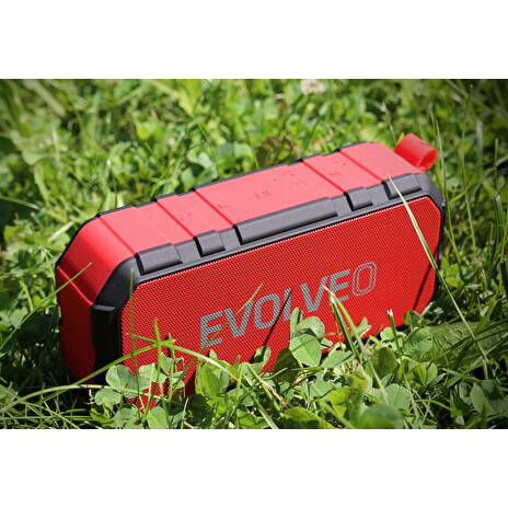 EVOLVEO Armor FX5, outdoorový Bluetooth reproduktor, 10W, FM, MP3 přehrávač, BT 4.2 EDR,microSD,červený