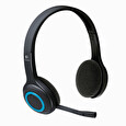 Logitech Wireless Headset H600 - bezdrátová náhlavní sluchátka, nano USB přijímač, černá/modrá, mikrofon