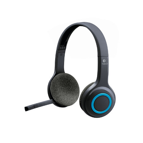 Logitech Wireless Headset H600 - bezdrátová náhlavní sluchátka, nano USB přijímač, černá/modrá, mikrofon