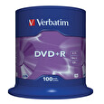 Verbatim DVD+R [ cakebox 100 | 4.7GB | 16x | matte silver ]