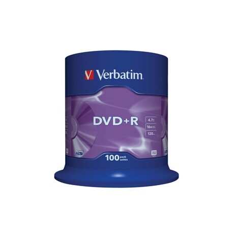 Verbatim DVD+R [ cakebox 100 | 4.7GB | 16x | matte silver ]