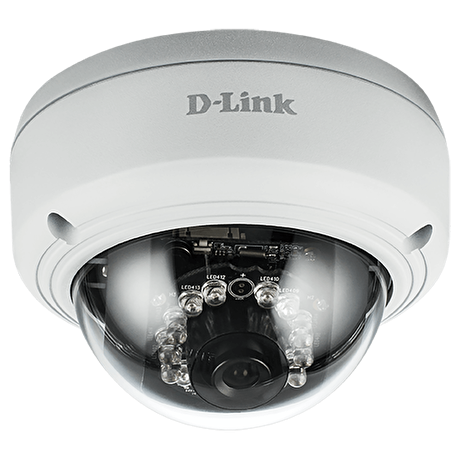 D-Link Vigilance Full HD Outdoor Vandal-Proof PoE Dome Camera, IP66, IR20m, IK10