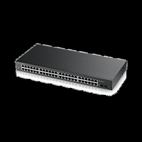 Zyxel GS1900-48, 50-port Gigabit Web Smart switch: 48x Gigabit metal + 2x SFP, IPv6, 802.3az (Green), Easy set up wizard