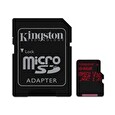 Kingston paměťová karta 64GB Canvas React micro SDXC UHS-I V30 (čtení/zápis: 100/80MB/s) + SD adaptér