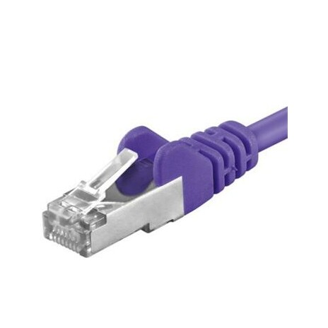 Premiumcord Patch kabel CAT6a S-FTP, RJ45-RJ45, AWG 26/7 2m, fialová