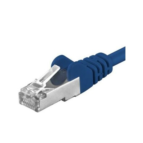 Premiumcord Patch kabel CAT6a S-FTP, RJ45-RJ45, AWG 26/7 1m, modrá