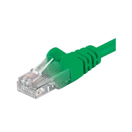 Patch kabel UTP RJ45-RJ45 level 5e 0.25m, zelená