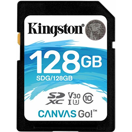 128GB SDXC Kingston Canvas Go U3 V30 90R/45W