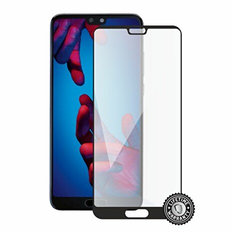 Screenshield HUAWEI P20 Tempered Glass protection (full COVER black)